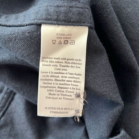NWT Everlane Men’s The Brushed Flannel Shirt in Navy Size S - Picture 6 of 9